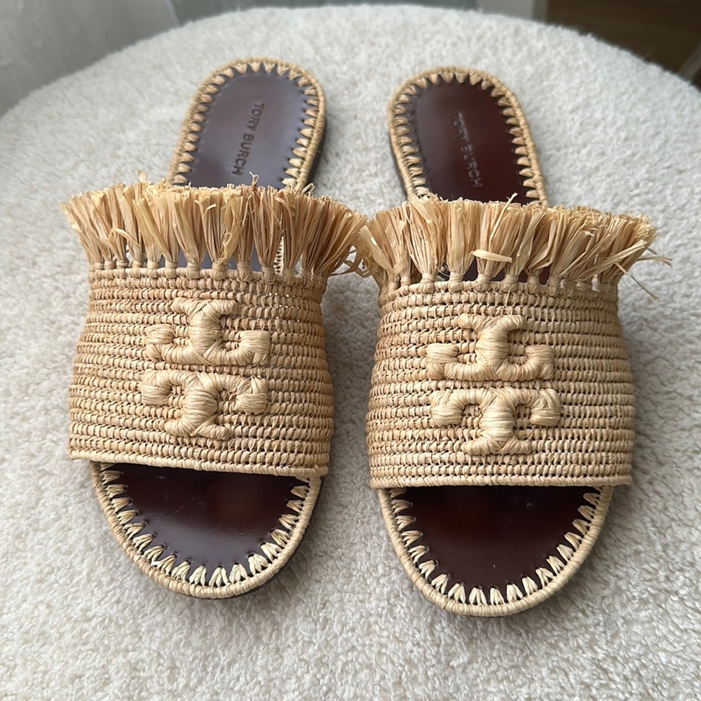 Tory Burch Raffia Sandal SZ 6